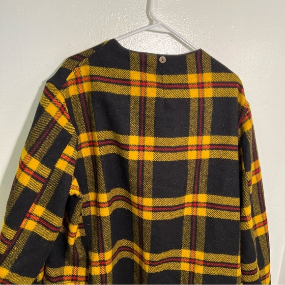 Vintage Zero King Full Zip Wool Coat Jacket Yellow Plaid 44L - Picture 9 of 14